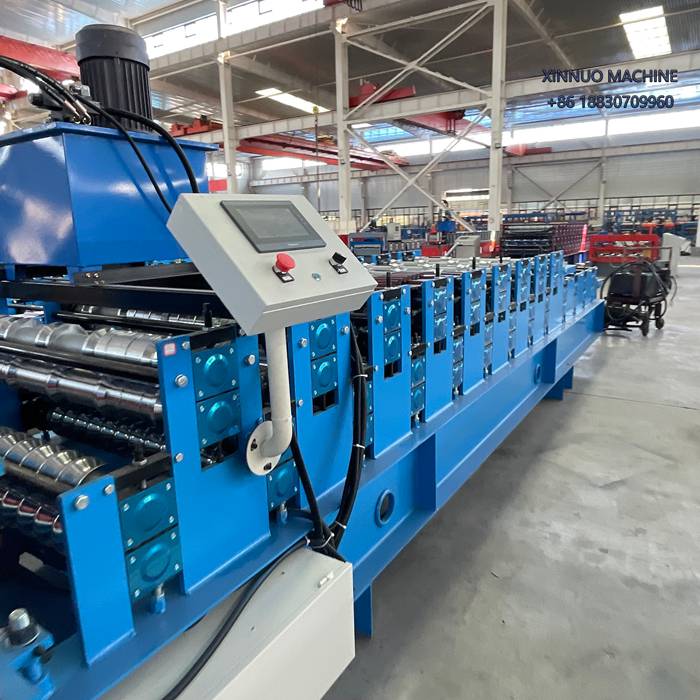 Perfiladora doble capa 2 en 1 para láminas trapezoidales y otros perfiles con cambio rápido y alta precisión.