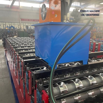 Double layer roll forming machine for two trapezoidal profiles, ideal for Brazil roofing market.