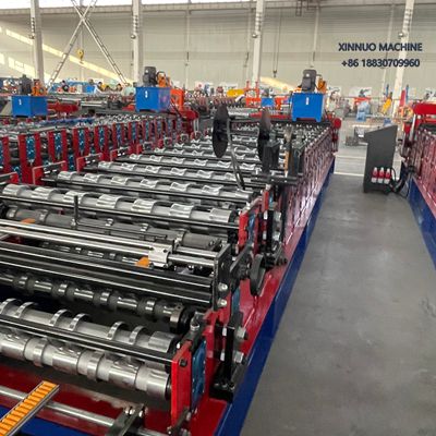 Double layer roll forming machine for two trapezoidal profiles, ideal for Brazil roofing market.