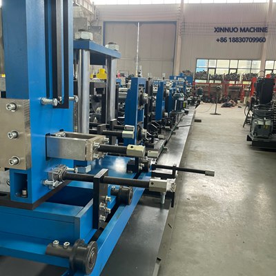 Automatic roll former with fast C/Z changeover, high precision, and efficient punching and cutting control.