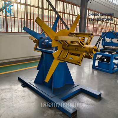 Desenrollador de bobinas de acero 3 toneladas, doble cabezal el&eacute;ctrico, ideal para l&iacute;neas de perfilado.