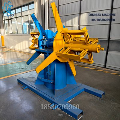 Desenrollador de bobinas de acero 3 toneladas, doble cabezal el&eacute;ctrico, ideal para l&iacute;neas de perfilado.