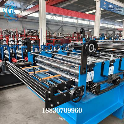 double layer roofing sheet machine - 6-inch double chain drive system with protective cover
