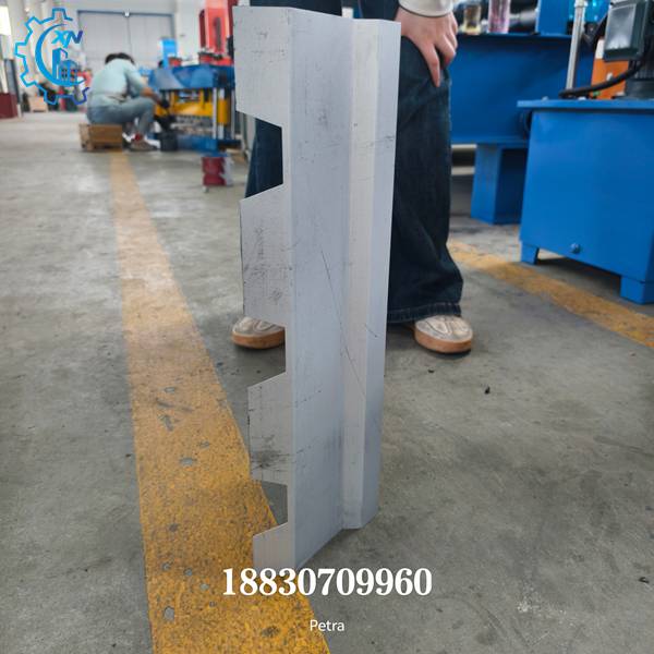 Finished metal ridge cap with customized trapezoidal punching holes by ridge cap roll forming machine