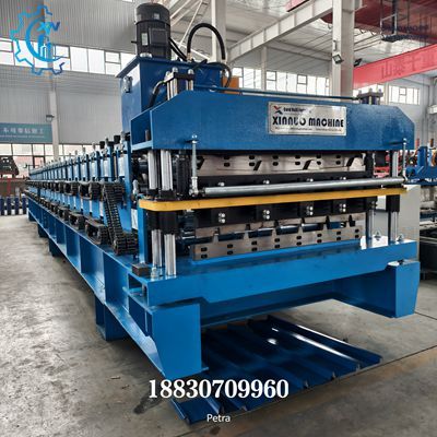 Double layer roofing sheet machine